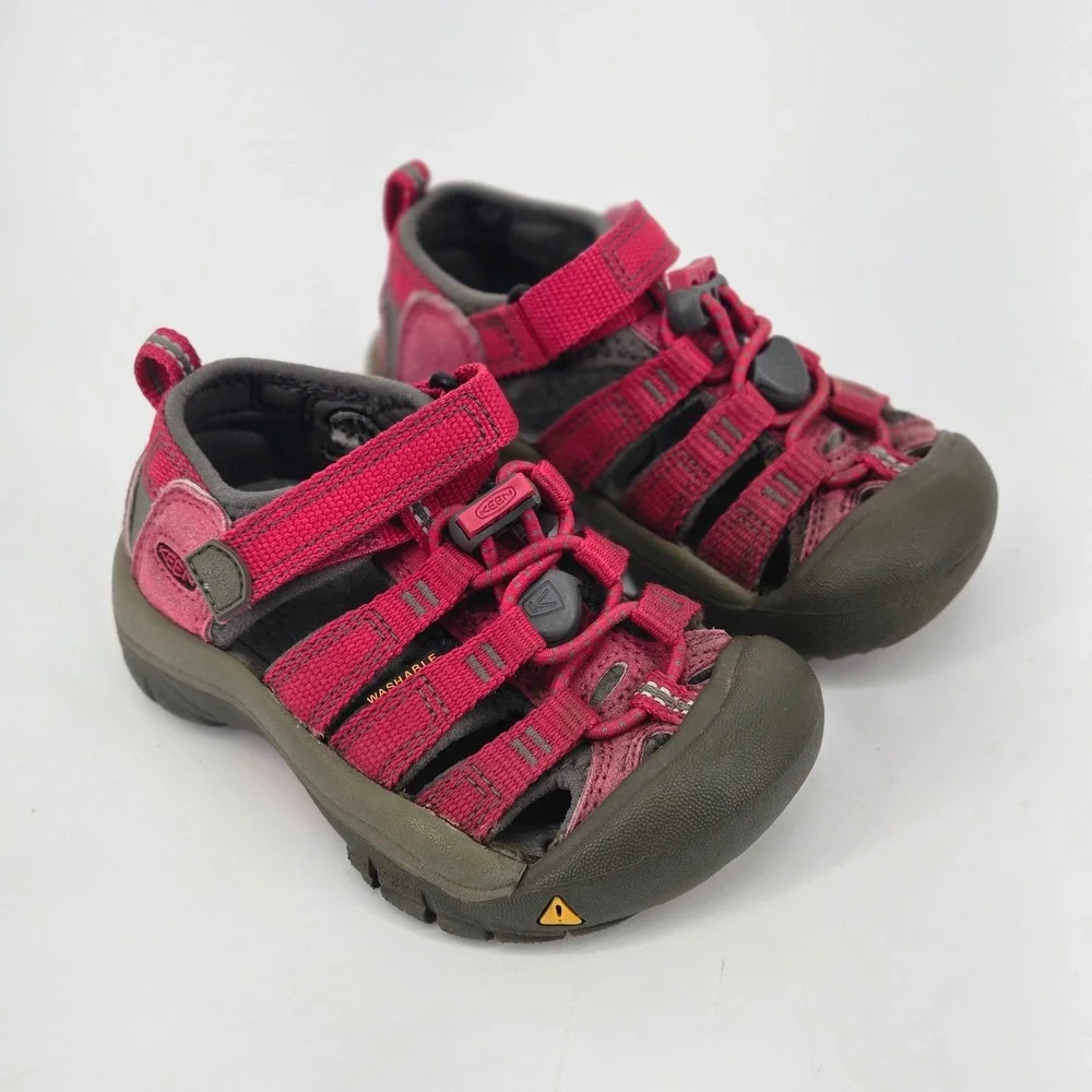 Keen Newport H2 Bright Hot Pink Grey Water Sandals Kids Toddler SZ 8 Waterproof